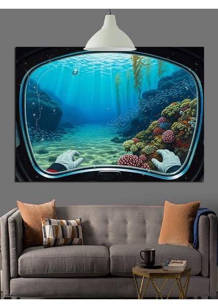 Deniz Altını Keşif Dekoratif Kanvas - Mdf Ahşap Tablo indirimleri