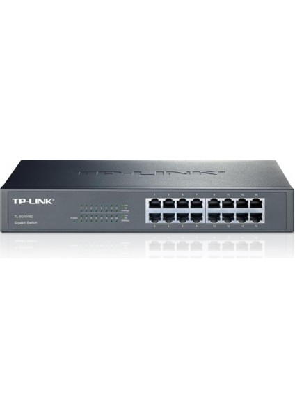 Tp-Lınk TL-SG1016D, 16 Port, Gigabit, Yönetilemez, Metal Kasa, Rackmount Switch