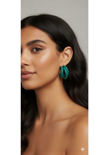 Esu Yeşil Coklu Gorunen Küpe