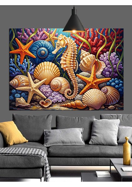 Deniz Kabukları ve Deniz Canlıları Dekoratif Kanvas - Mdf Ahşap Tablo indirimleri