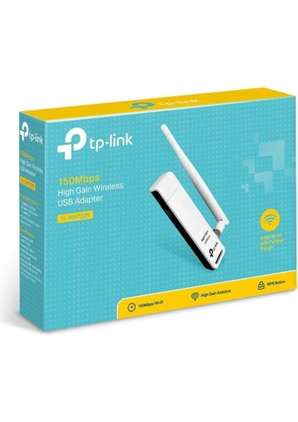 Tp-Lınk TL-WN722N, 150MBP, 2.4ghz, 4dbi Anten, Usb2.0, Wıreless Ethernet