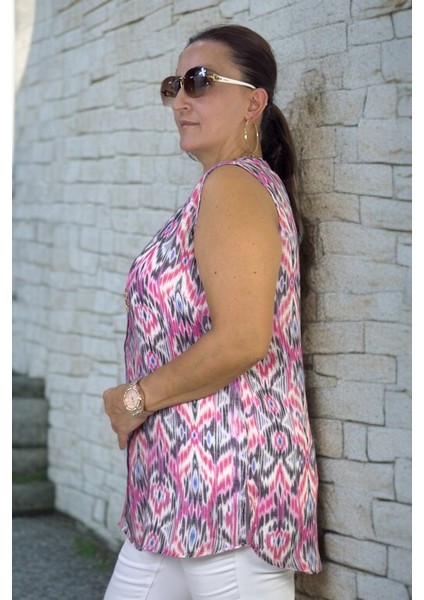 Organik Italyan Ince Keten Hakim Yaka Japone Kol(Kolsuz) Desenli Büyük Beden Gömlek modelleri