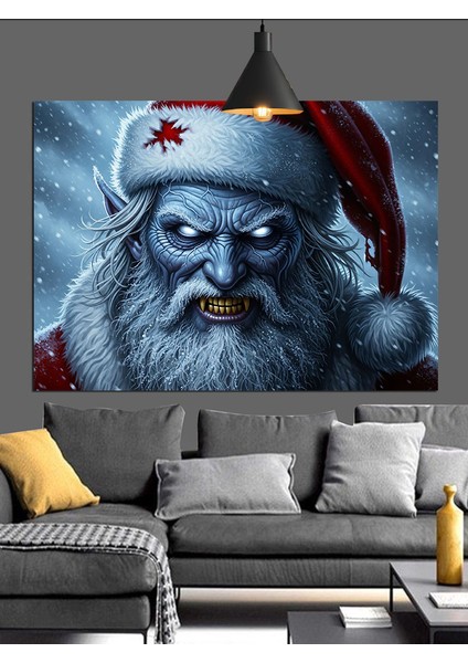 Kötü Noel Baba Karanlık Figür Dekoratif Kanvas - Mdf Ahşap Tablo fırsatları