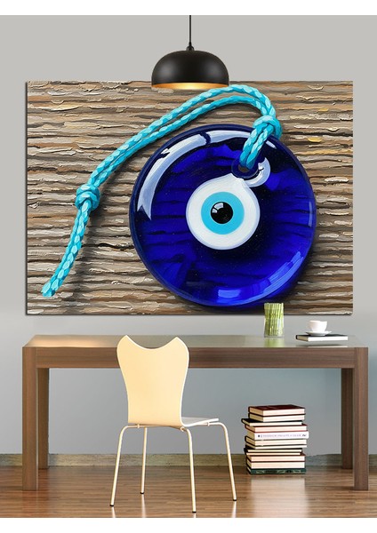 Nazar Boncuğu Mavi Göz Dekoratif Kanvas - Mdf Ahşap Tablo modelleri