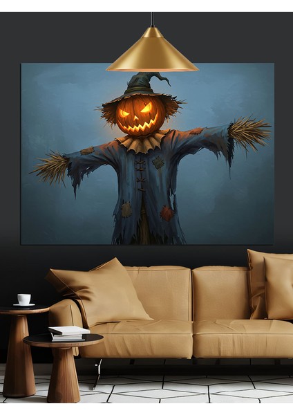 Korkuluk Cadılar Bayramı Teması Dekoratif Kanvas - Mdf Ahşap Tablo indirimleri