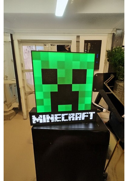 Minecraft Creeper Tasarımlı Dekoratif Aydınlatma Gece Lambası modelleri