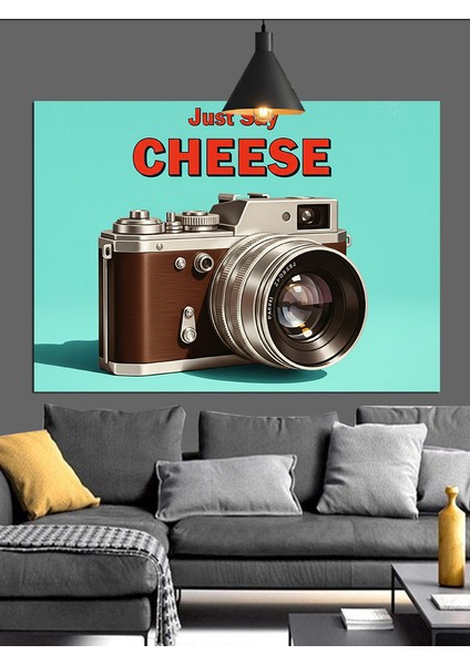 Fotoğraf Makinesi Retro Reklam Dekoratif Kanvas - Mdf Ahşap Tablo fırsatları