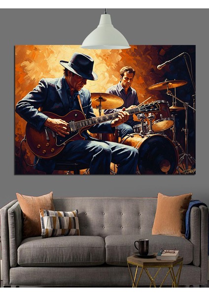 Müzisyenler Caz Grubu Konseri Dekoratif Kanvas - Mdf Ahşap Tablo modelleri