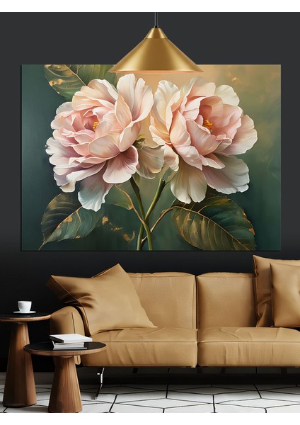 Pembe Güller Çiçek Buketi Dekoratif Kanvas - Mdf Ahşap Tablo modelleri