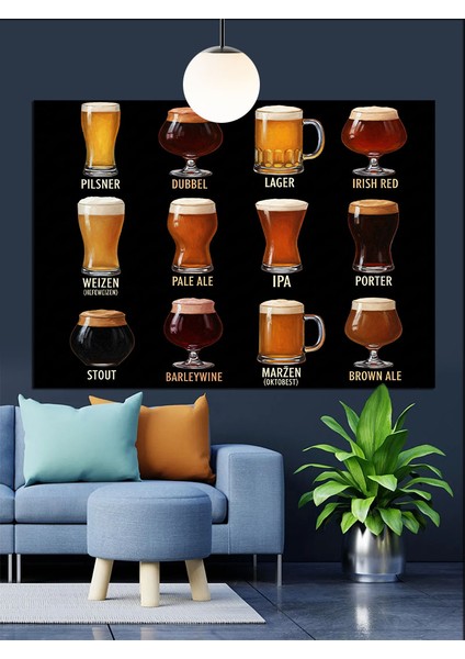 Dünya Bira Kültürü Dekoratif Kanvas - Mdf Ahşap Tablo fiyatları