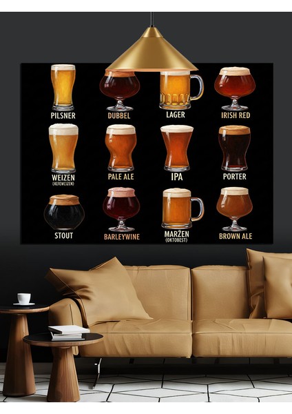 Dünya Bira Kültürü Dekoratif Kanvas - Mdf Ahşap Tablo modelleri