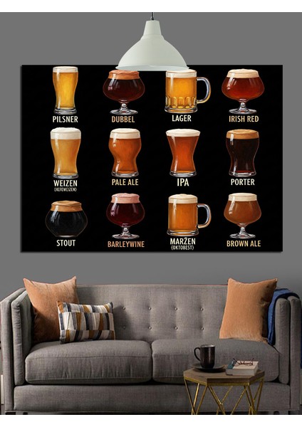 Dünya Bira Kültürü Dekoratif Kanvas - Mdf Ahşap Tablo indirimleri