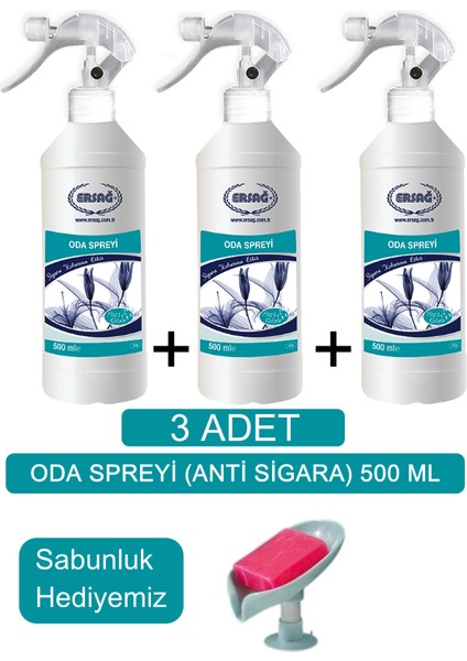 Oda Spreyi (3 Adet x Anti Sigara ) 500 ml - Sabunluk Hediyemiz 135-06