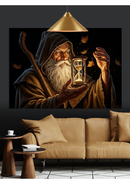 Yaşlı Gece Büyücüsü Dekoratif Kanvas - Mdf Ahşap Tablo