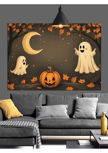 Cadılar Bayramı Hayalet Figürler Dekoratif Kanvas - Mdf Ahşap Tablo fiyatları