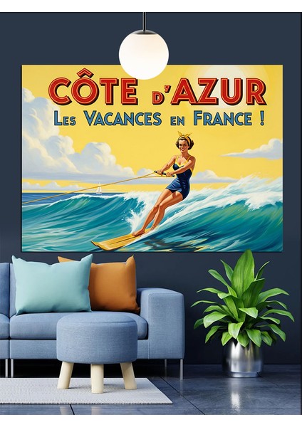 Sörf Tatili Vintage Afiş Dekoratif Kanvas - Mdf Ahşap Tablo indirimleri