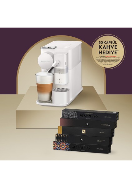 F121 Latissima One Süt Çözümlü Kahve Makinesi,Beyaz