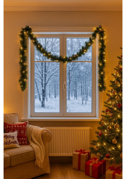 Yılbaşı Dekoratif 160CM Işıklı Garland Set