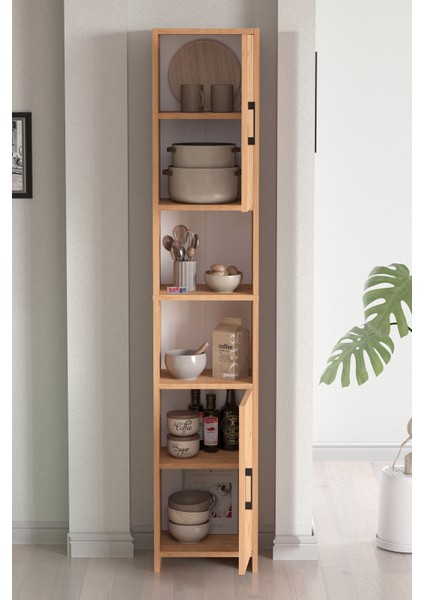 2 Kapaklı 6 Bölmeli Çok Amaçlı Dolap Alya Çok Amaçlı Mutfak Dolabı Banyo Dolabı Çam fiyatları