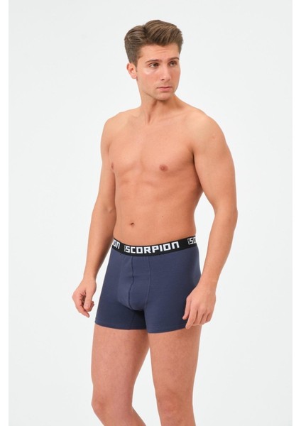 Erkekler İçin %95 Pamuk %5 Elastan Likralı Çok Renkli Boxer – 6’lı Özel Kutu