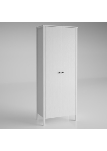 Venezia 2 Kapaklı Ahşap Ayaklı Çok Amaçlı Mutfak, Erzak Dolabı, Banyo Havlu Dolabı - Minifiks - Wood Beyaz indirimleri