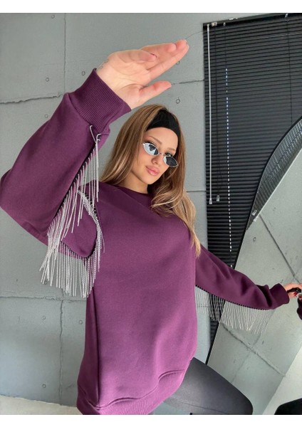 Püsküllü Uzun Kollu Sweat modelleri