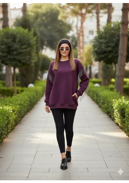 Püsküllü Uzun Kollu Sweat