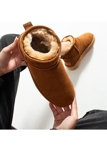 Taba Süet Içi Kürklü Kışlık Kadın Bot – Süet Kısa Bot, Kadın Kışlık Ayakkabı, Kürklü Kadın Bot modelleri