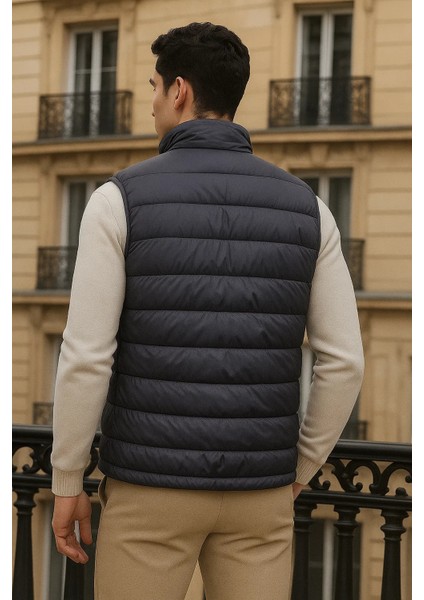 Erkek Kışlık Cepli Trend Fermuarlı Füme Şişme Yelek indirimleri