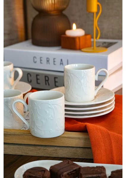 Bahar 12 Parça 6 Kişilik Porselen Kahve Fincan Takımı modelleri