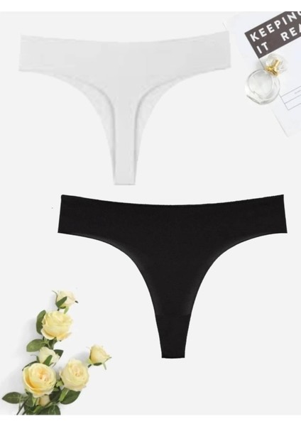 Kadın Lazer Kesimiz Yapmaz Tanga Külot 2 Adet