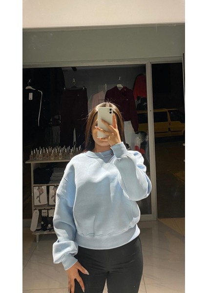 Üç Iplik Şardonlu Kadın Sweatshirt