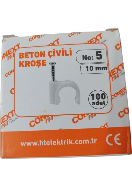 Beton Çivili Kroşe No:5-10 MM-100'LÜ Paket