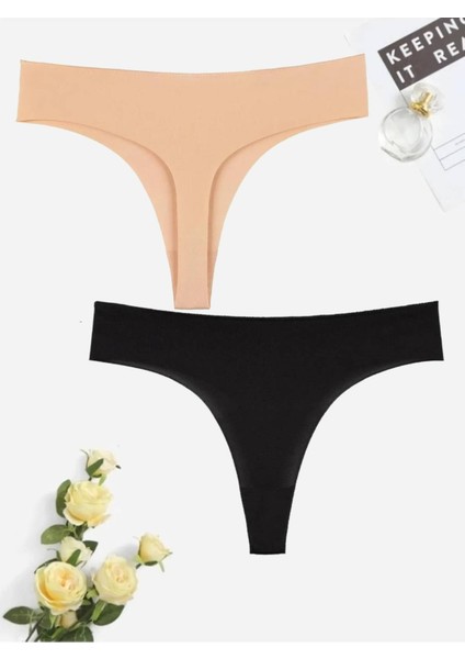 Kadın Lazer Kesimiz Yapmaz Tanga Külot 2 Adet