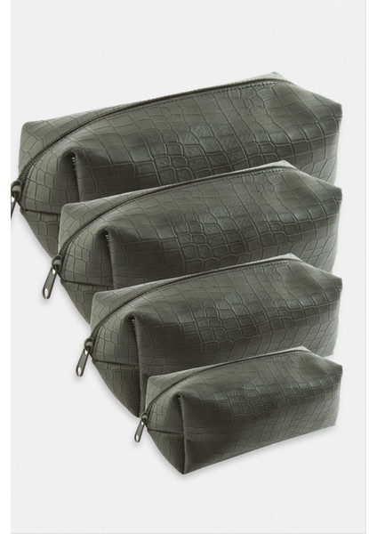 4 Adet El Tutmalı Makyaj Çantası