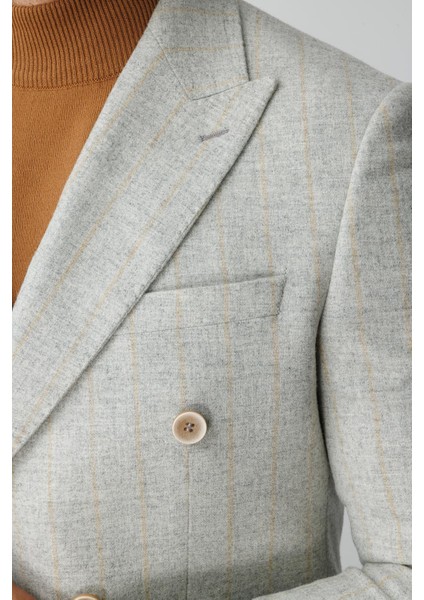 Erkek Gri Slım Fıt / Dar Kalıp Geniş Kırlangıç Ceket fırsatları