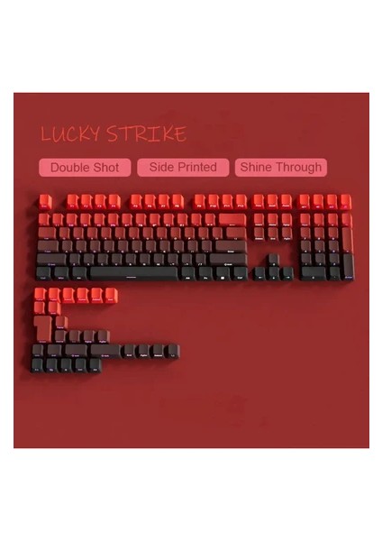 Gradient Yan Baskı Klavye Tuşları Çift Pbt Klavye Tuşları 130 Key Kiraz Mx Keycaps Oyun Klavyesi