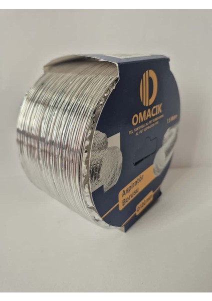 Tel Takviyeli Alüminyum Aspiratör Borusu – 1.5 Metre, Ø120MM