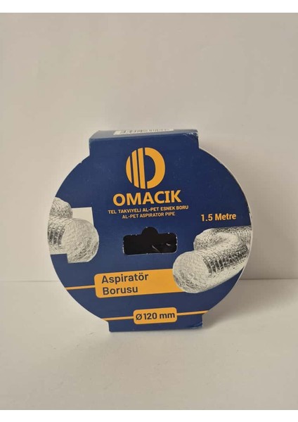 Tel Takviyeli Alüminyum Aspiratör Borusu – 1.5 Metre, Ø120MM fiyatları