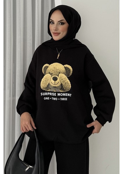 Ayıcık Desen Üç Iplik Ikili Takım 1655 - Siyah fiyatları