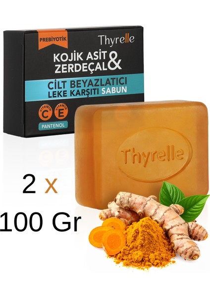 Kojik Asit Sabunu, Zerdeçal ve Vitamin C Etkisiyle Leke Karşıtı Beyazlatıcı Kojic Acid Sabunu (2X100GR)