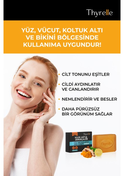 Kojik Asit Sabunu, Zerdeçal ve Vitamin C Etkisiyle Leke Karşıtı Beyazlatıcı Kojic Acid Sabunu (2X100GR)