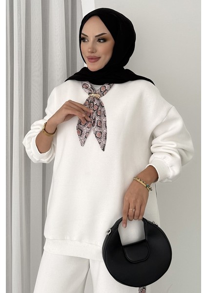 Fularlı Üç Iplik Ikili Takım 1654 - Beyaz fırsatları