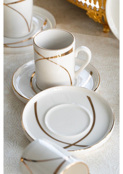 Ribon 12 Parça 6 Kişilik Porselen Kahve Fincan Takımı indirimleri