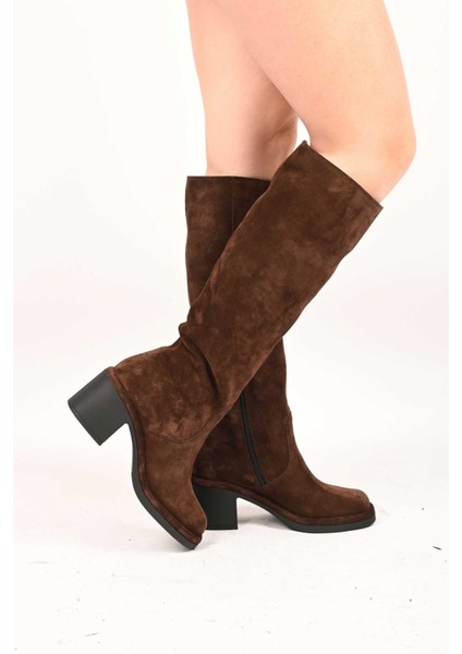 Bağcıksız Fermuarlı Termo Taban Hakiki Deri Topuklu Çizme 336-1235 Kadın Çizme fiyatları