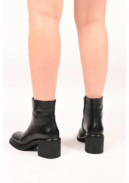 Bağcıksız Fermuarlı Termo Taban Hakiki Deri Topuklu Bot 336-1231 Kadın Bot fırsatları