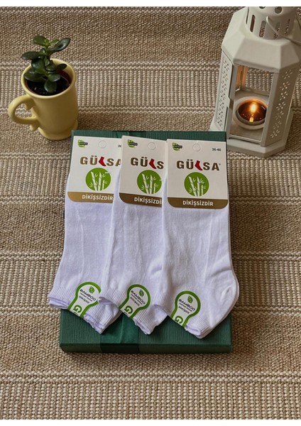 Bambu Terletmez Dikişsiz Kısa Kadın Çorap 6'lı Paket modelleri