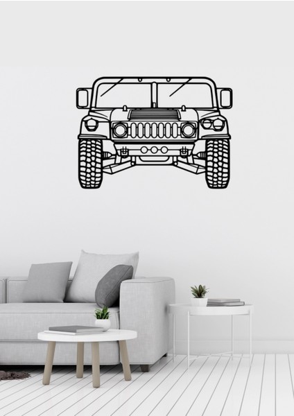 Hummer H1 Jeep Desenli Dekoratif Metal Duvar Süsü
