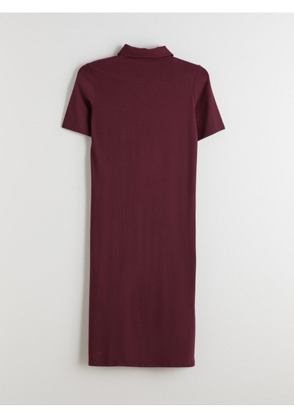 Yeni Sezon Polo Yaka A Kesim Modal Karışımlı Elbise fiyatları