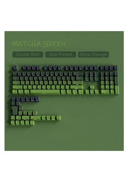 Gradient Yan Baskı Klavye Tuşları Çift Pbt Klavye Tuşları 130 Key Kiraz Mx Keycaps Oyun Klavyesi